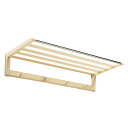 壁掛け 収納 サイドバイサイド Coat Rack Gaston 棚 フック ( コートラック 木製 収納棚 幅72cm 天然木 壁面ラック 壁面収納 ウォール...