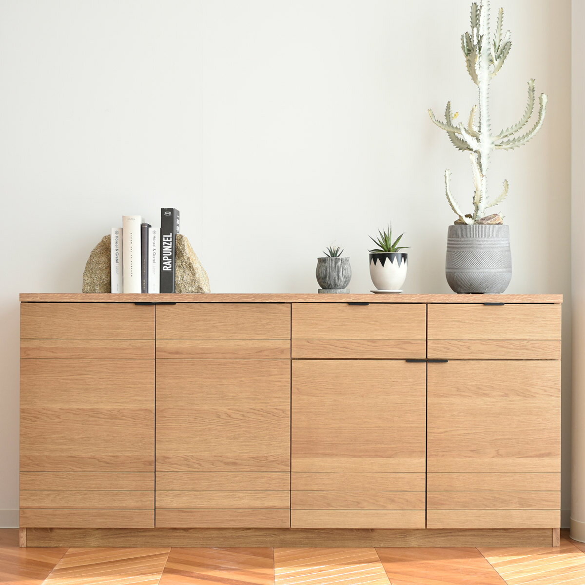 サイドボード 幅160cm エテル 日本製 完成品 （ 開梱設置 ETEL キャビネット オーク突板 収納 棚 ラッ..