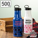 ロッコ マグボトル 【先着】最大400円OFFクーポン有！ 水筒 ステンレス マグボトル ロッコ ワンタッチボトル 500ml （ ワンタッチ ボトル マイボトル 直飲み ハート柄 保冷 ステンレス製 ROOCO アウトドア リングパーツ付き 片手 かわいい 可愛い おしゃれ オシャレ ） 【39ショップ】