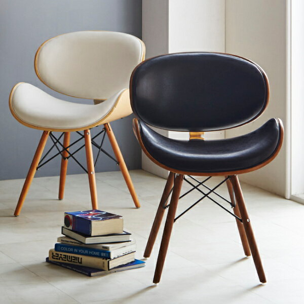 チェア 座面高47cm レザー調 木製 （ 送料無料 天然木 ダイニングチェア イス 椅子 チェアー リビングチェア デザインチェア 1人掛け 肘なし 食卓椅子 ダイニングチェアー おしゃれ ダイニング リビング パーソナルチェア 曲線 食卓 ） 【39ショップ】