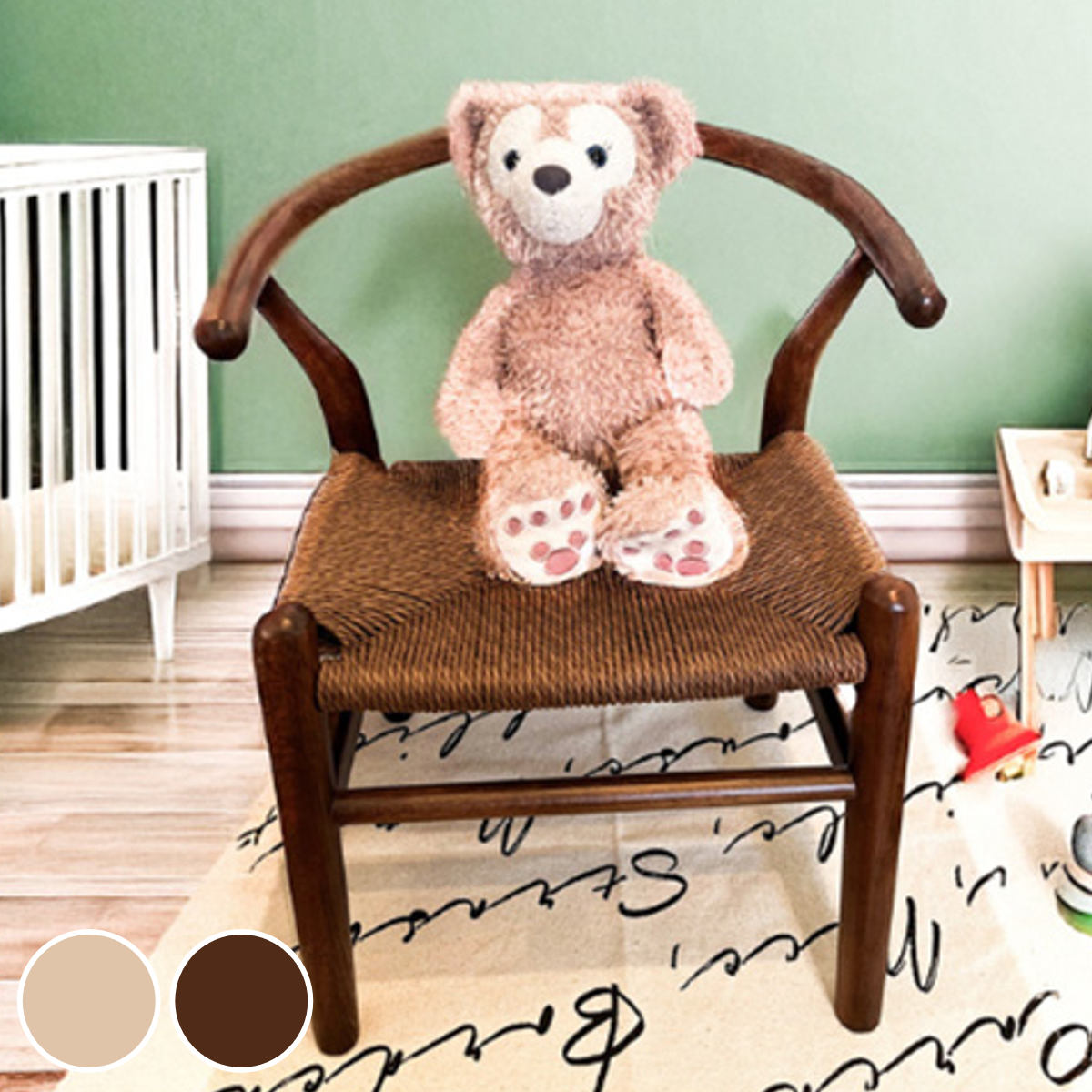 Rakuten - キッズチェア 座面高28cm 撥水加工 ペーパーコード 北欧風 子ども用椅子 （ チェア 子ども用 椅子 はっ水 手編み 天然木 いす キッズ 高学年までOK 木製 ナチュラル ブラウン ）【39ショップ】