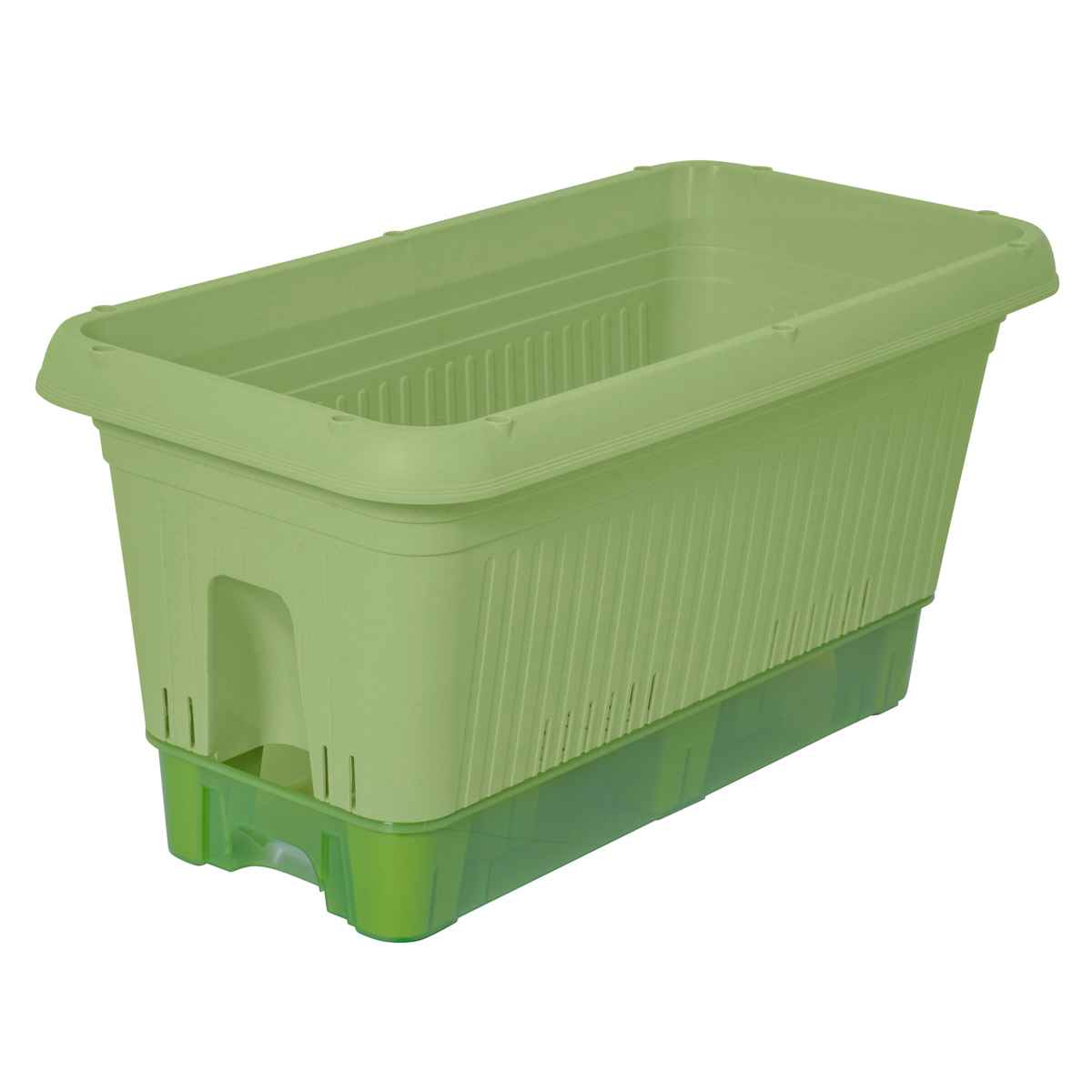 プランター 幅65cm 給水式菜園プランター 650型 コロ付 6個セット （ 菜園プランター 植木鉢 鉢 屋外 外 家庭菜園 種まき ポット 鉢植え 長方形 大型プランター 大型 花 トマト きゅうり ナス 野菜 栽培 自動吸水 受け皿 水抜き穴 ）【39ショップ】