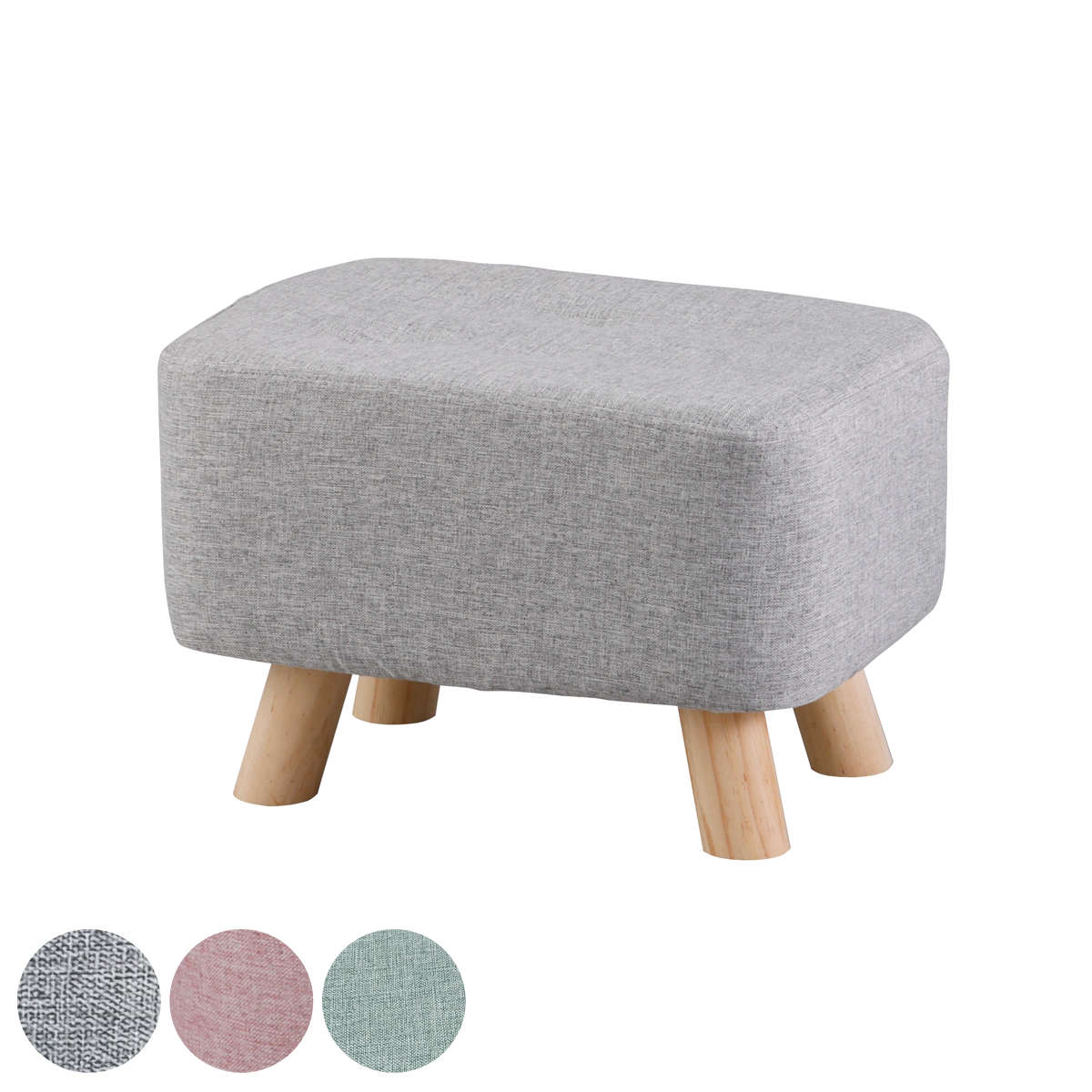 スツール ミニ 長方形 座面高28cm コロン・チェア・レクト （ 椅子 チェア 四角 小さい ロー ファブリ..