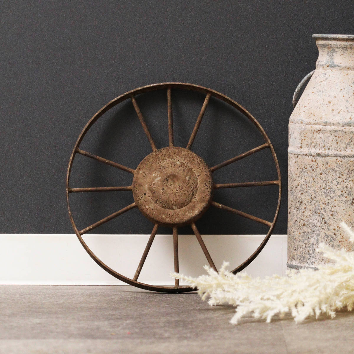 ガーデンオーナメント ヴィンティー ホイール S M L （ ガーデニング雑貨 車輪 アイアン アイアンホイール 直径 25cm 40cm 55cm 園芸 エクステリア 雑貨 飾り 庭 ベランダ ガーデニング インテリア ディスプレイ 壁掛け おしゃれ ）【39ショップ】