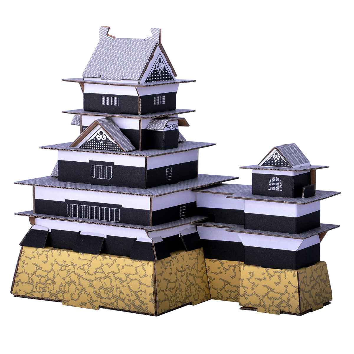 工作キット ダンボール製 hacomo kids 日本のお城 松本城 ( ダンボール 段ボール 貯金箱 お城 おもちゃ ペーパークラフト 工作 子ども キッズ ...