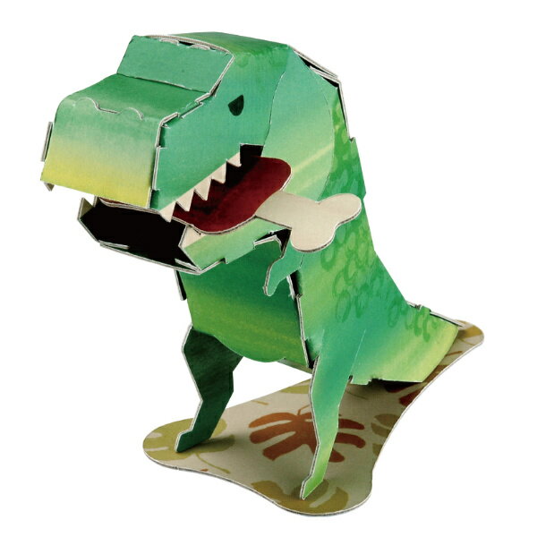 工作キット ダンボール製 hacomo kids mini 恐竜 ( ダンボール 段ボール きょうりゅう おもちゃ ペーパークラフト 工作 子ども キッズ 組み...