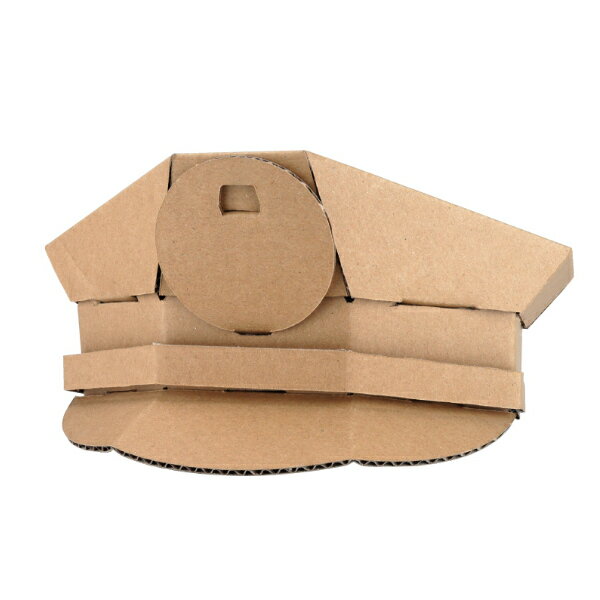 工作キット ダンボール製 hacomo kids 車掌帽 ( ダンボール 段ボール 車掌 おもちゃ ペーパークラフト 工作 子ども キッズ 組み立て 手作り キ...