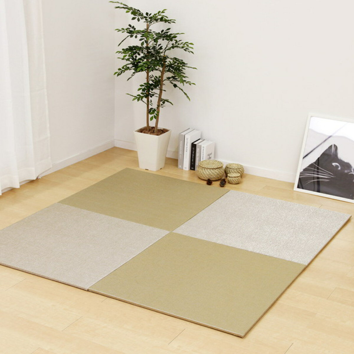 サイズ約 横82×縦82（cm）厚さ：約 1.5（cm）内容量12枚セット材質表面：PVC中材：ポリエステル裏面：不織布、滑りにくい加工（裏面5ヵ所にアクリル樹脂滑り止め）生産国中国製備考・縁無し仕様・日本製機械加工区分返品・キャンセル区分...