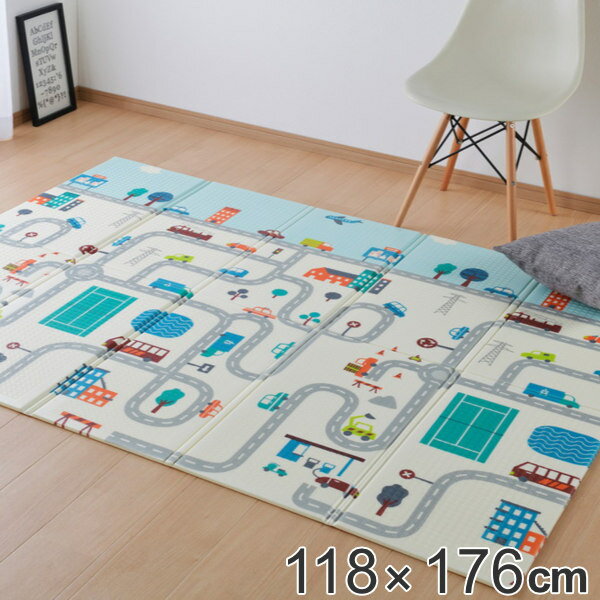 クッションプレイマット エクスロード CT折 118×176cm （ 送料無料 プレイマット 折りたたみ ベビーマ..