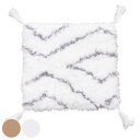 チェアパッド ノア 38cm ( クッション シートクッション 四角 ロングシャギーパイプ タッセル 滑り止め チェアクッション チェアマット 洗える 椅子 イ...