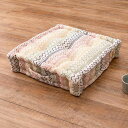 クッション インド綿クッキークッション ハシーナ 42×42×10cm ( インド綿 フロアクッション 正方形 分厚い 座布団 四角 背当て 背もたれ 綿100...