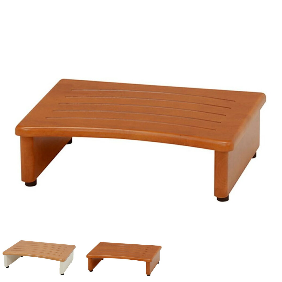 踏み台 玄関 木製 玄関踏み台 幅45cm ナチュラル （ ステップ 玄関台 玄関収納 足台 玄関床 靴 収納 介..