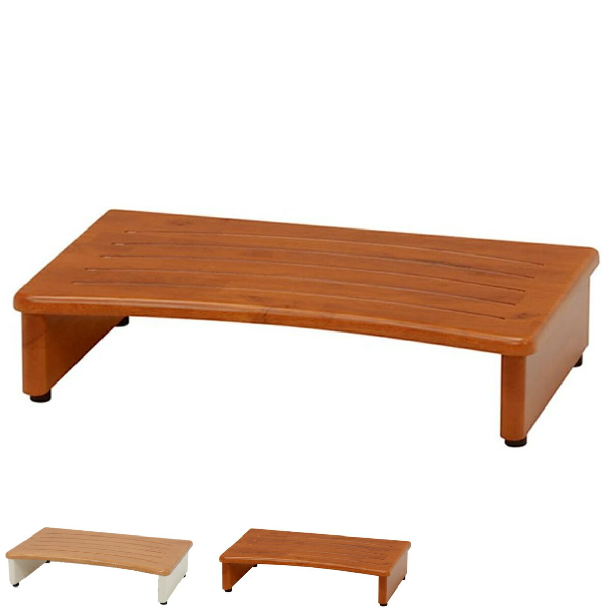 踏み台 玄関 木製 玄関踏み台 幅60cm ナチュラル （ ステップ 玄関台 玄関収納 足台 玄関床 靴 収納 介..