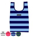 エコバッグ S ボーダー Hanna Hula ハンナフラ 撥水 洗濯可 ( マイバッグ エコバック マイバック マチ広 折りたたみ コンパクト 洗える レジ袋 コンビニ バッグ レジバッグ サブバッグ 買い物バッグ ショッピングバッグ 軽量 )【39ショップ】