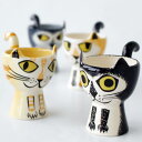 エッグカップ Hannah Turner Egg cups Cat ネコ （ ハンナターナー エッグスタンド 陶器 卵立て 食器 朝食 ゆで卵 小物入れ 小物収納 一輪挿し ねこ 猫 エッグポット たまご立て タマゴ立て ゆでたまご 鍵置き キャット グッズ 雑貨 ）【39ショップ】