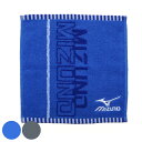 ミニタオル MIZUNO ミズノ 25×25cm ブルー グレー ( タオル タオルハンカチ 手拭き 手洗い 綿100 吸水 デイリータオル スポーツブランド ...