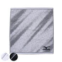 ハンドタオル MIZUNO ミズノ 34×35cm ホワイト ブラック ( タオル タオルハンカチ 手拭き 手洗い 綿100 吸水 デイリータオル スポーツブラ...