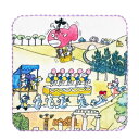 ミニタオル 25×25cm 11ぴきのねこ マラソン大会 ( タオル 綿100 汗拭きタオル 手拭き タオルハンカチ たおる 絵本 馬場のぼる 25×25 バス...