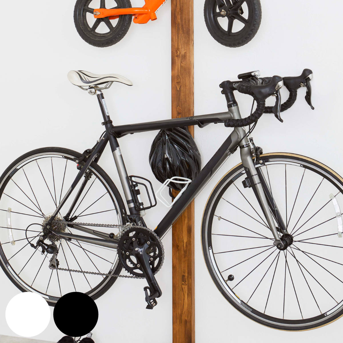 ロードバイクハンガー ハンドル幅46cmまで対応 LABRICO ラブリコ 2×4強力突ぱりキャップ専用 ( 自転車 ラック 専用パーツ スタンド 室内 壁掛け...