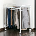 スラックス ラック 収納 20本掛 奥行55cm ズボン キャスター付き 組立式 ( スラックスハンガー クローゼット クローゼット収納 ズボン掛け ボトムスハ...