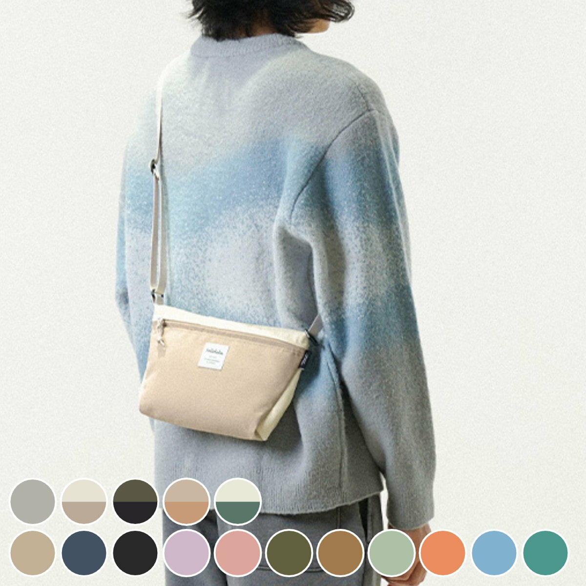 ショルダーバッグ hellolulu カナ CANA （ ハロルル バッグ レディース メンズ ミニショルダー クロスボディ 軽い 撥水 斜め掛け クロスバッグ ポシェット 小さめ ファスナー 内ポケット おしゃれ スタイリッシュ ）