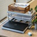 パソコンラック 卓上 約 幅49×奥行33×高さ22cm ノートパソコン用 22型 ( パソコン PC 収納 棚 ラック 幅49 PCラック スライド デスク ...