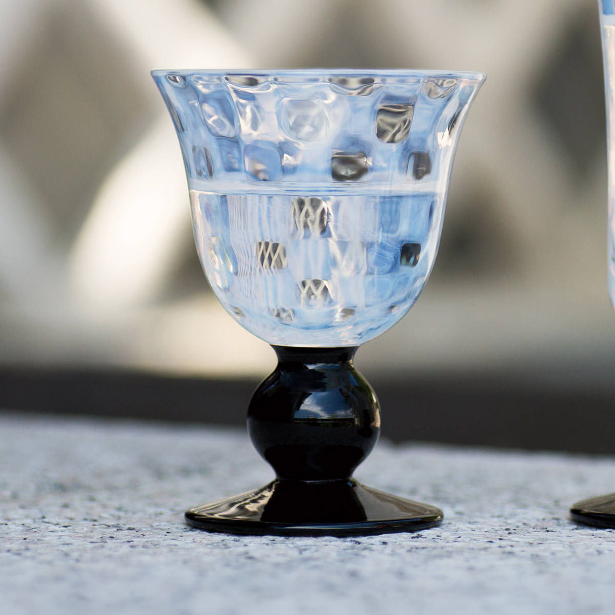 廣田硝子 大正浪漫 酒盃 市松 黒 60ml （ ガラス 日本製 杯 盃 酒器 酒 コップ グラス ワイングラス おしゃれ 硝子 ガラス製 かわいい レトロ 大正 和 モダン ）【39ショップ】