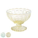 廣田硝子 丸 フラッペ 雪の花 単品 同色3個セット ( デザート 食器 うつわ 器 グラス ガラス 日本製 ブルー 古代色 脚付き 小鉢 おしゃれ かわいい ...