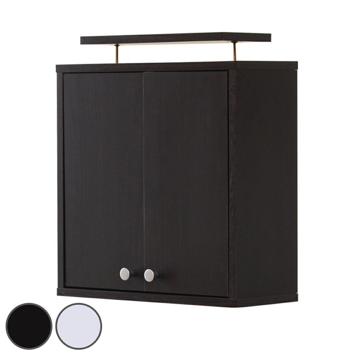 コレクションラック専用 上置き棚 幅48.5cm 浅型 （ 追加棚 突っ張り つっぱり式 収納 両開き扉 本棚 収納棚 収納ラック シェルフ 可動棚 整理 整理棚 ラック ブラウン 白 シンプル ）【39ショップ】