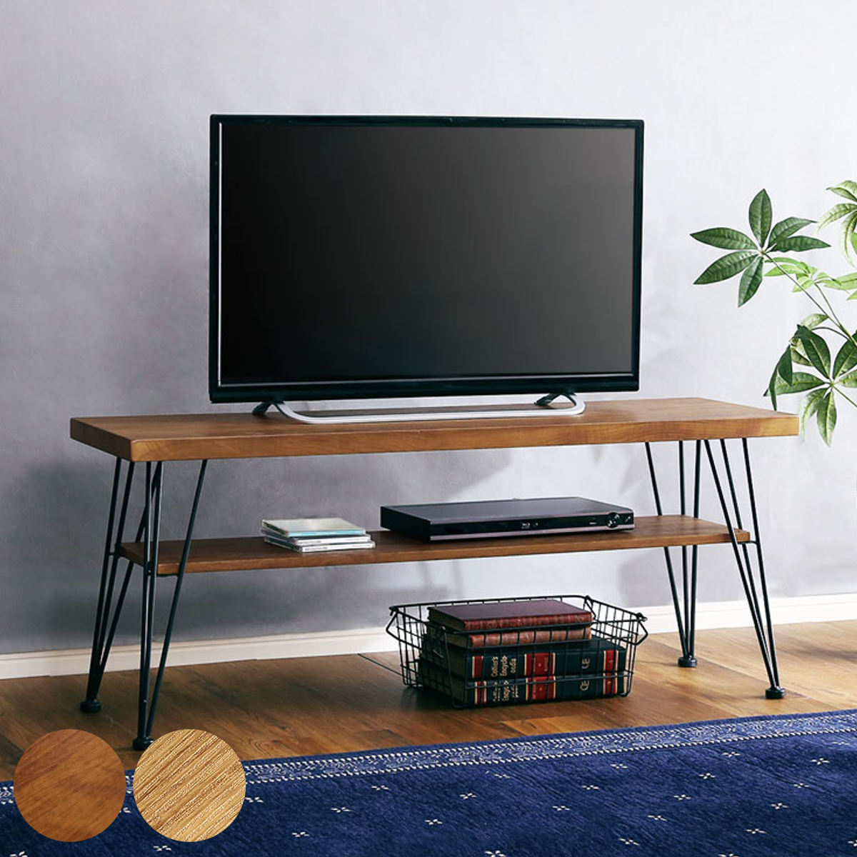 テレビ台 幅110cm ローボード ヴィンテージ調 （ テレビボード TV台 TVボード テレビラック AVボード テレビ 収納 リビング収納 シンプル モダン 高級感 ブラウン ブラック おしゃれ ）【39ショップ】