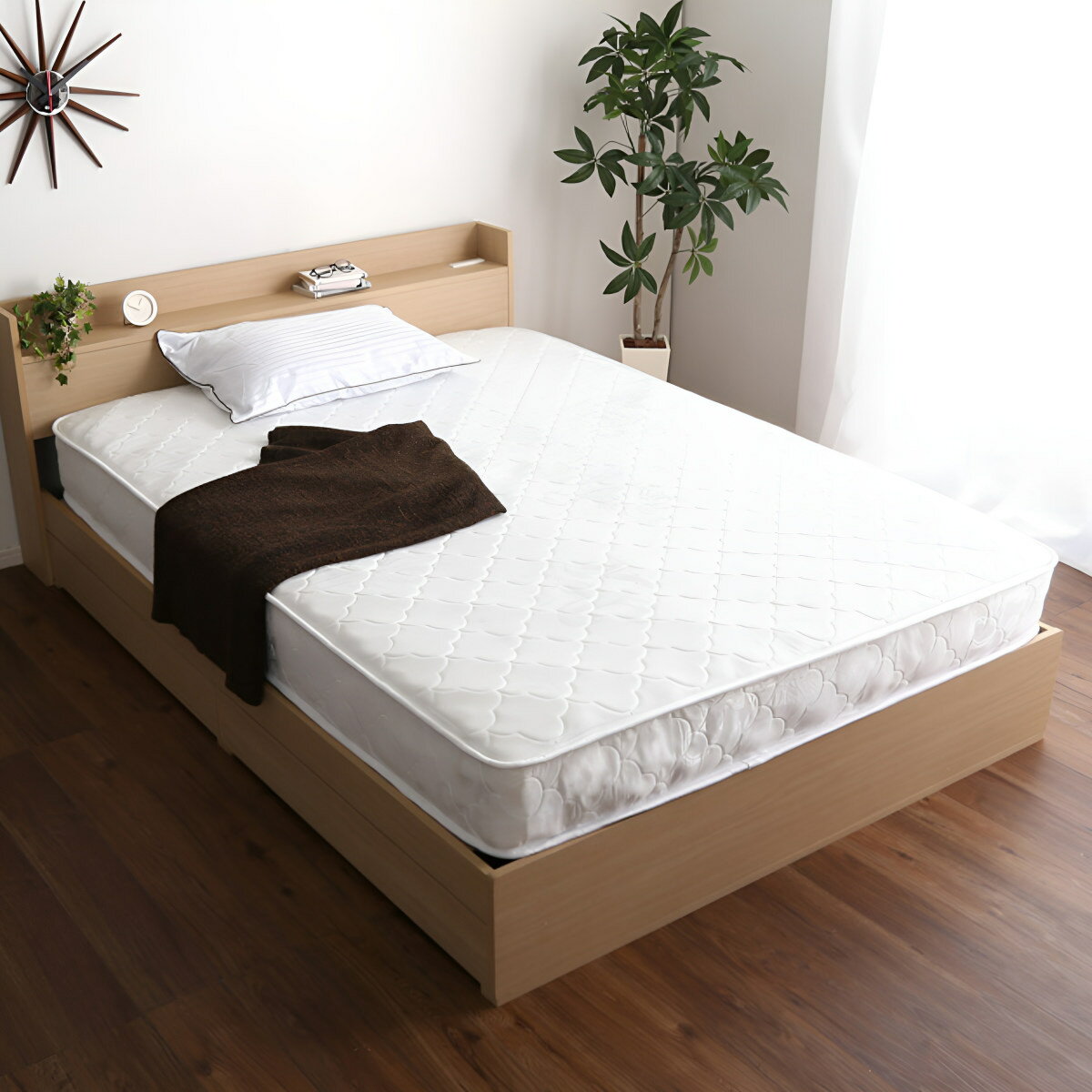 Mattress - マットレス クイーン ポケットコイル Sheera シェエラ （ マットレスのみ ベッドマットレス シングルマット 極厚 厚さ約19cm 体圧分散 ウレタン 圧縮ロール 布団 寝具 ）【39ショップ】