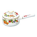 片手鍋 18cm IH対応 ホーロー製 フルータスコレクション2 日本製 HoneyWare 富士ホーロー ( ガス火対応 琺瑯鍋 18センチ 小鍋 ソースパン...