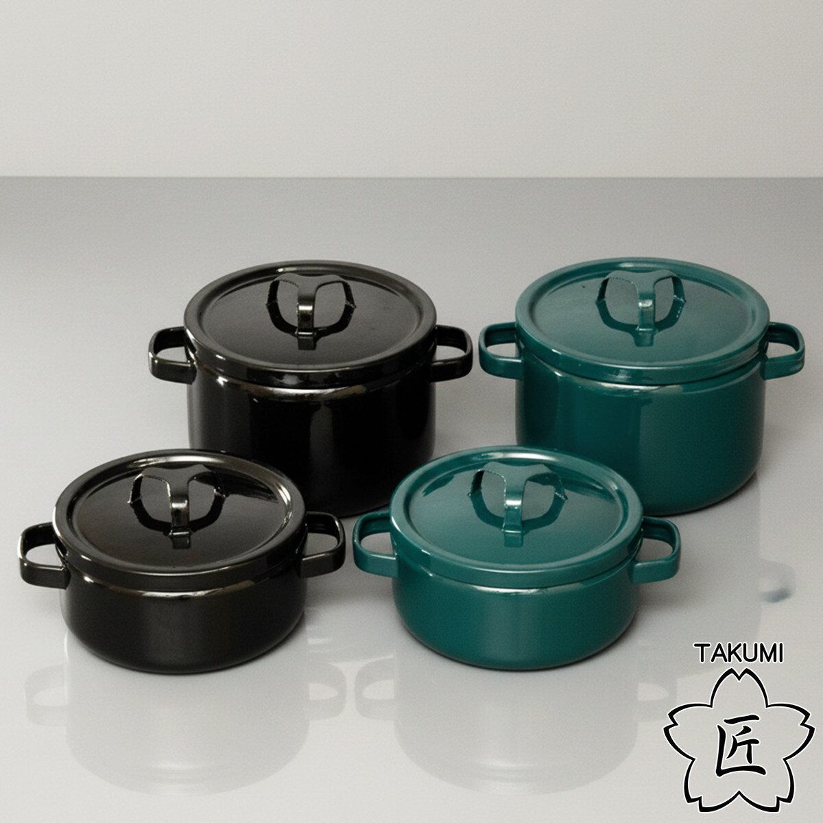 Rakuten - 両手鍋 20cm 22cm IH対応 ホーロー鍋 富士ホーロー 匠 （ ガス火対応 両手なべ 蓋付き オーブン対応 20センチ 22センチ ほうろう鍋 琺瑯鍋 ふた付き カレー シチュー おしゃれ ）【39ショップ】