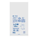 レジ袋 48x25.5cm マチ13.5cm 厚さ0.013mm 100枚入り 西日本40号 東日本30号 取っ手付き ( 白 ごみ袋 ポリ袋 マチ付 取っ手付...