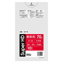 ゴミ袋 70L 90×80cm 厚さ0.025mm 10枚入 半透明 GH75 （ ポリ袋 ごみ袋 70リットル 10枚 ゴミ 袋 縦90cm 横80cm ポリエチレン キッチン リビング 消耗品 常備品 ） 