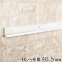 壁面収納 FKレール 幅46.5cm フィットラック ( 棚柱 支柱 レール 46.5cm DIY ダボレール 収納 棚受け金具 棚受けレール ホワイト 白 棚...