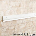 壁面収納 FKレール 幅61.5cm フィットラック ( 棚柱 支柱 レール 61.5cm DIY ダボレール 収納 棚受け金具 棚受けレール ホワイト 白 棚...