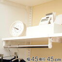 壁面収納 フィットラック 棚 パイプ付き TPセット 幅45cm 奥行45cm ( 棚板 ハンガーラック DIY 収納 吊り下げ収納 クローゼット ホワイト 可...