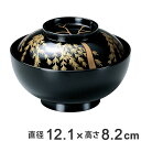 吸い物椀 煮物椀 木製 新仙才椀 柳 本漆塗 手描き磨蒔絵 お椀 食器 業務用食器 ( 送料無料 汁椀 蓋付き お吸い物 椀 うつわ 椀盛り 仙才型 吸物椀 蓋...