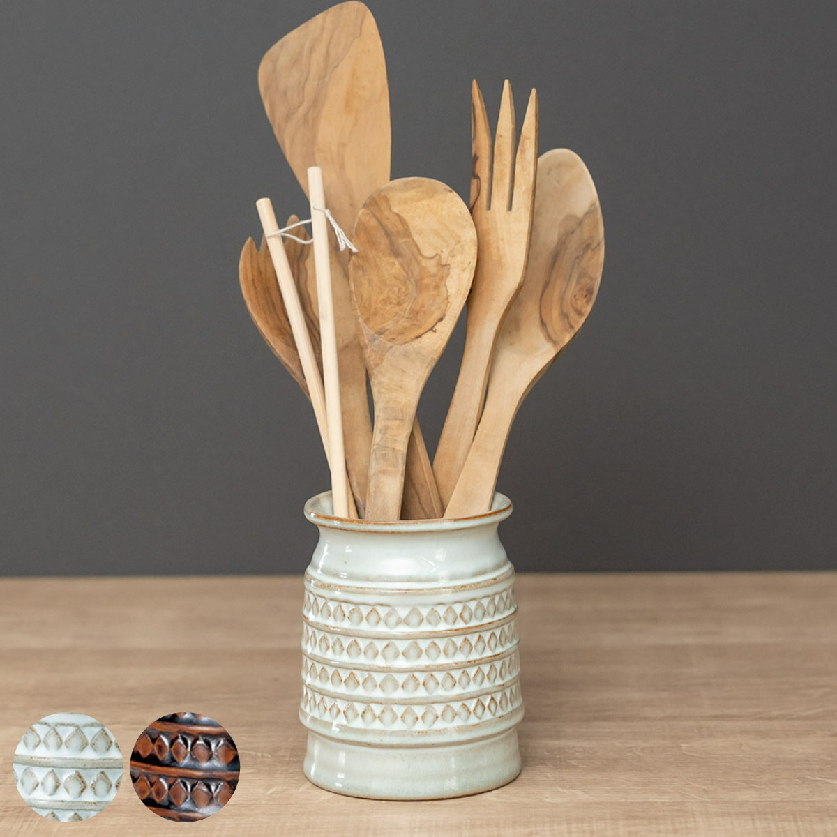 キッチンツールスタンド スカンジナビア ツールホルダー （ 日本製 陶器 ツールスタンド 北欧 キッチン..