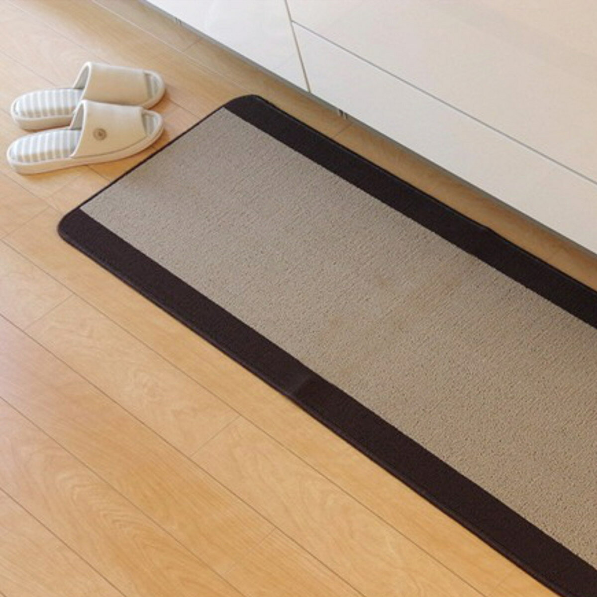 キッチンマット 無地 ピレーネ 幅44cm 幅67cm 120cm 180cm 240cm 270cm 厚み約7mm （ キッチン マット 台所マット キッチン用マット 洗える 滑り止め加工 キッチンラグ 長方形 洗濯可能 滑り止め シンプル ）【39ショップ】
