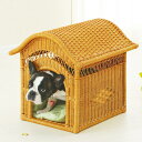 ペットハウス ラタン 犬小屋 籐家具 幅45cm ( ラタン 送料無料 犬小屋 室内用 アジアン ) 【39ショップ】