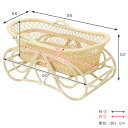 籐 ヨーラン ゆりかご 布団セット付 幅95cm （ 送料無料 ラタン ベビーベッド クーハン クーファン 赤ちゃん ベビー 揺り籠 揺りかご かご 揺り篭 籐かご バスケット 揺籃 ようらん ベビーかご ベビーバスケット おしゃれ ） 【39ショップ】 2