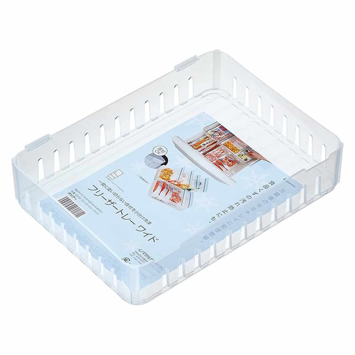 キッチン収納 冷蔵庫収納 フリーザートレー ワイド （ 冷凍庫収納 収納ケース 浅型 透明 冷凍室収納トレー 収納トレー 冷凍庫トレー 冷凍庫内 冷凍室 冷蔵庫内 冷蔵室 収納 トレー トレイ ケース 整理 日本製 プラスチック ）【39ショップ】