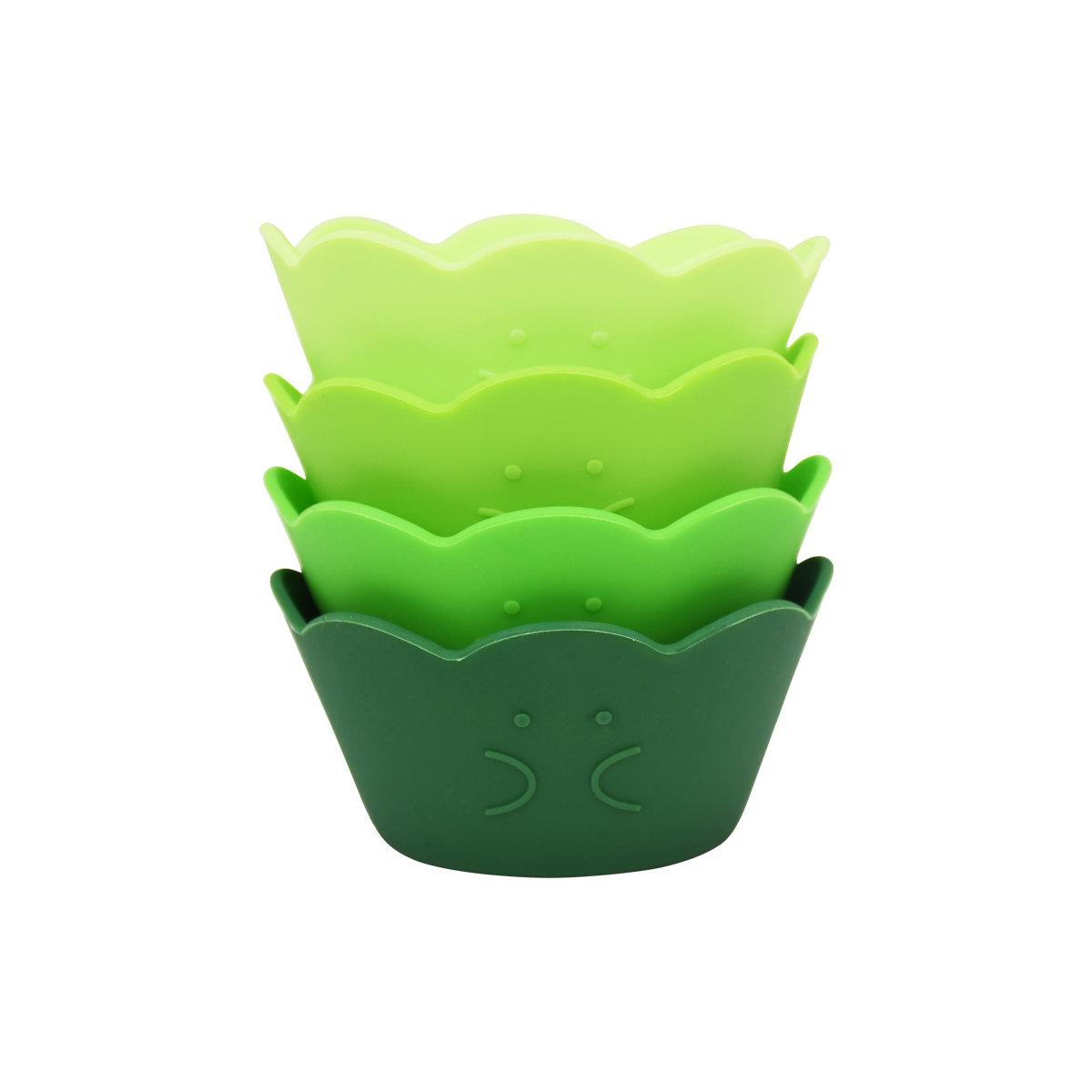 おかずカップ バランさんのシリコーンカップ ラウンド4P ( お弁当カップ レンジ対応 食洗機対応 おかず入れ 小分けカップ 仕切り カップ 4個 レンジOK ...