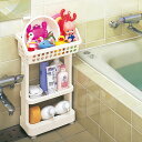 バスラック シャンプーラック 湯楽 3段 ゆらく ユーラック ( バス用品 バス収納 ラック 収納ラック 日本製 シャンプースタンド 風呂 浴室 収納 ボトルホルダー フック付 )【39ショップ】