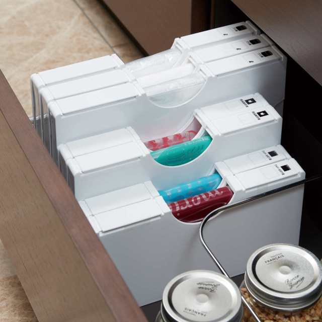 ゴミ袋ストッカー ゴミ袋＆保存袋用ホルダー L マグネットシート付き （ ゴミ袋ホルダー 保存袋ホルダー ゴミ袋ストッカー 30L 45L キッチン収納ケース ポリ袋ストッカー レジ袋ストッカー レジ袋ホルダー ゴミ袋入れ ）【39ショップ】