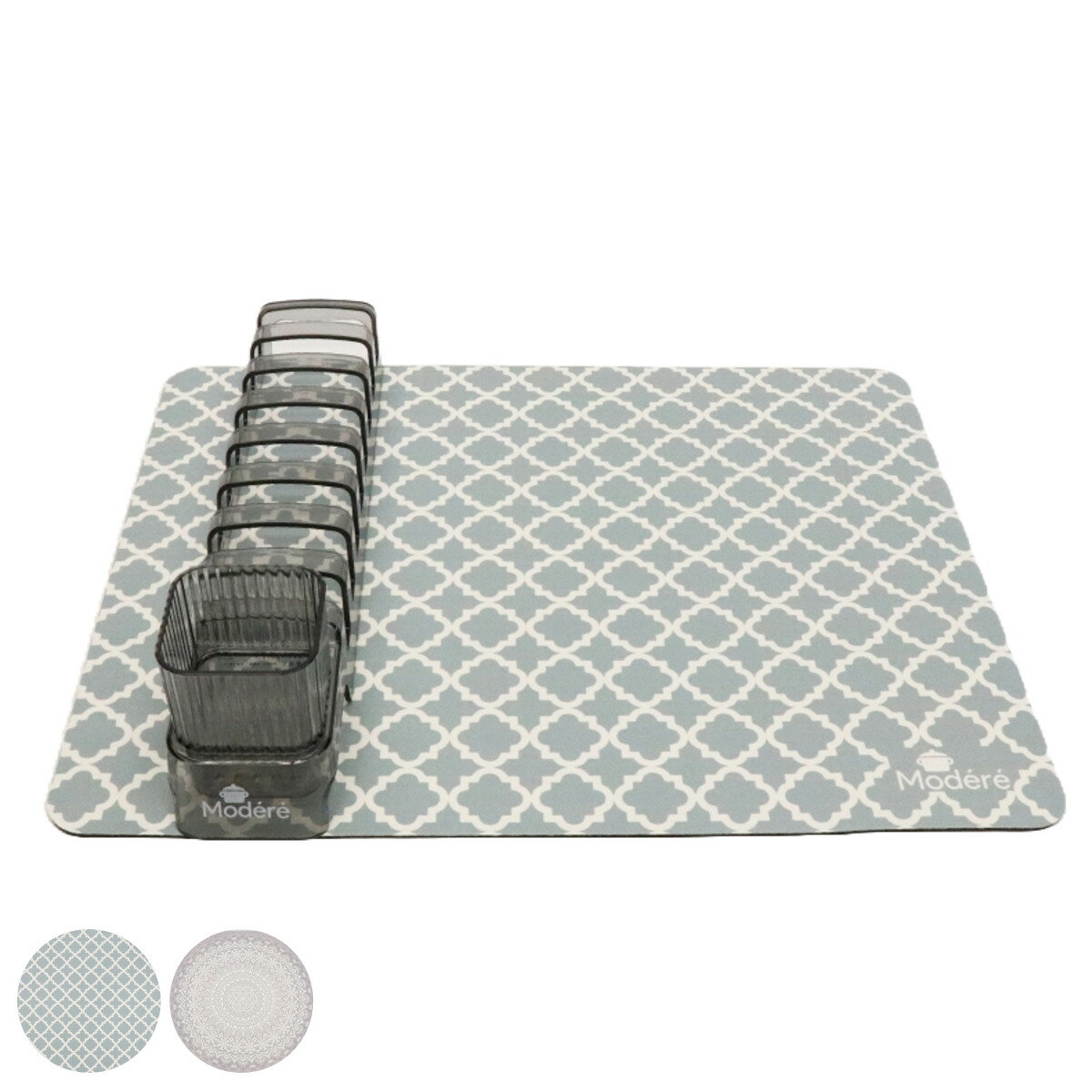 水切りカゴ 水切りマット 吸水マット＆水切りセット （ 水切りラック 水切り 吸水マット ディッシュラック カトラリースタンド ゴム 食器 乾燥 速乾 コンパクト 省スペース シンク上 ）【39ショップ】