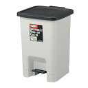 ゴミ箱 10.5L ステップオンカン ( ごみ箱 10.5リットル 汚物入れ ふた付き ペダル式 角型 シンプル キッチン トイレ プラ製 日本製 )【39ショ...