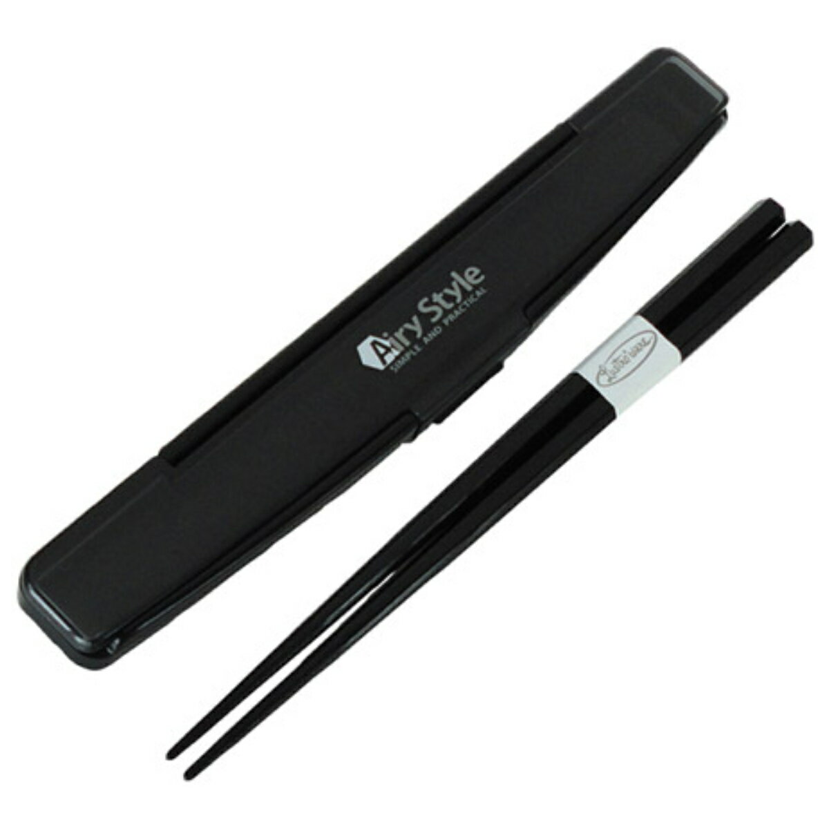 箸&箸箱セット 19.5cm ランチシーン BC ( 箸箱セット 抗菌 食洗機対応 六角箸 お箸 箸箱 お弁当用 カトラリー 食洗機OK プッシュボタン式 抗菌...